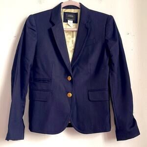 J. Crew School Boy 100% wool two button career professional blazer sz 0